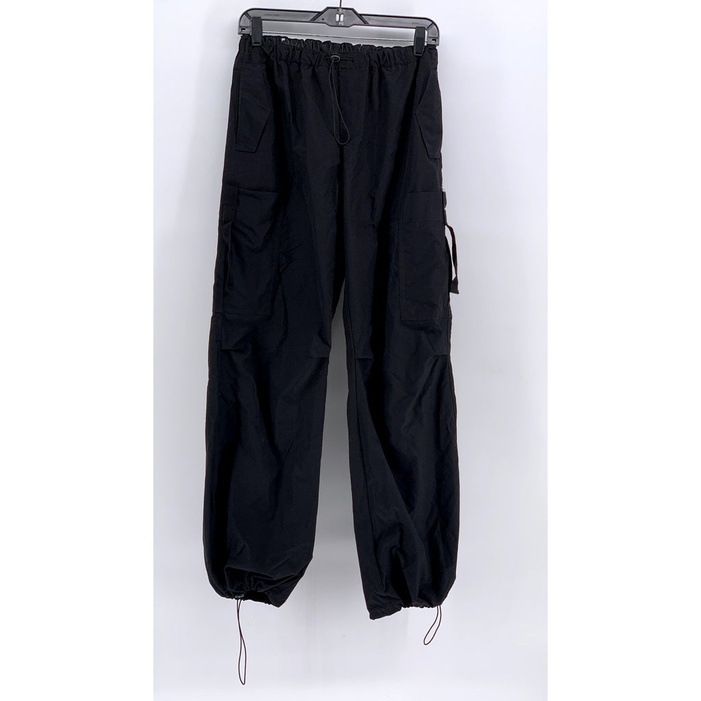 LOVE TREE Women's Black Solid Lightweight Cargo Pants SZ S