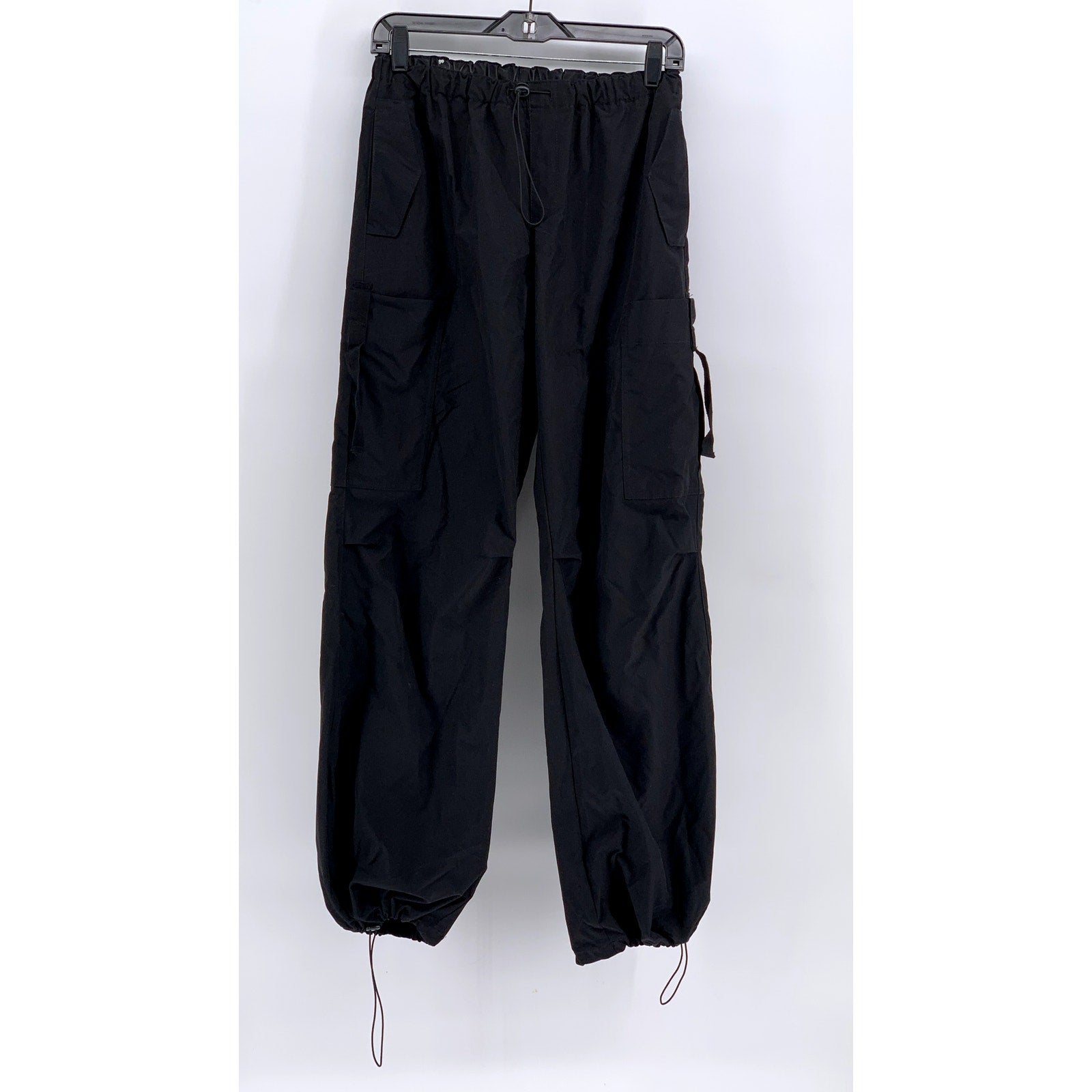 LOVE TREE Women's Black Solid Lightweight Cargo Pants SZ S