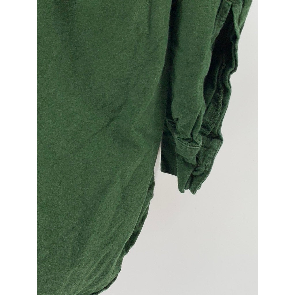 UNBRANDED Men's Green Pullover Henley Long Sleeve Shirt SZ 39(S)