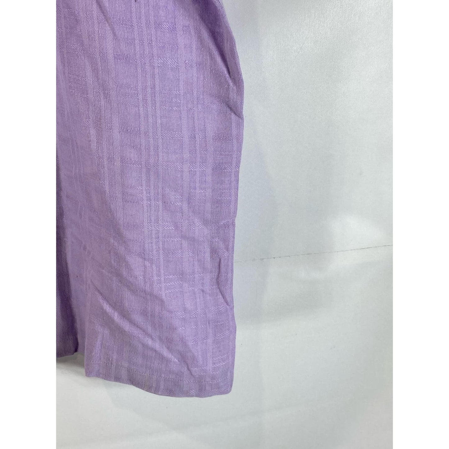 TASSO ELBA Island Men's Purple Linen-Blend Button-Up Short Sleeve Shirt SZ 2XL