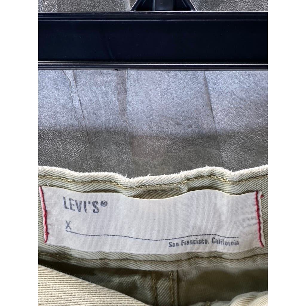 LEVI'S Men's Vintage Beige Distressed Straight-Leg Cargo Pants SZ 38x30