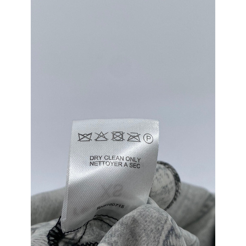 RETROFETE Women's Black-Gray Silk Acadia Spaghetti Strap Side-Slit Dress SZ XS