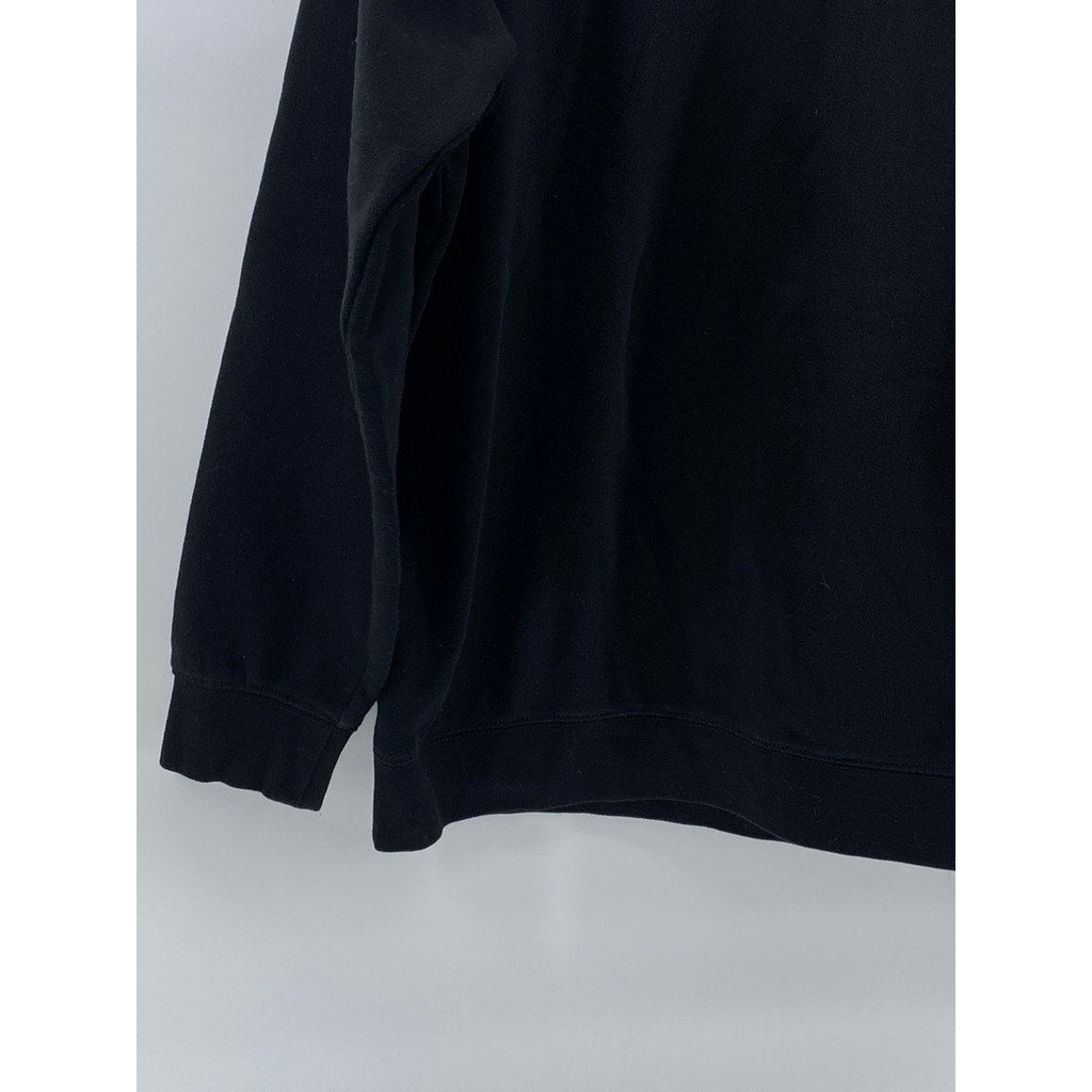AS COLOUR SUPPLY Men's Black Solid Crewneck Long Sleeve Casual Sweatshirt SZ XL