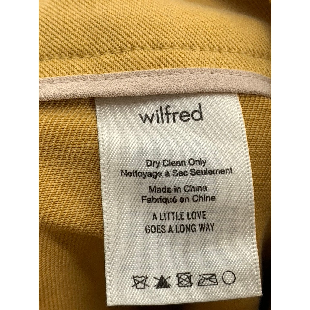 WILFRED FREE Women's Tan Solid Wide-Leg High-Rise Pants SZ 4