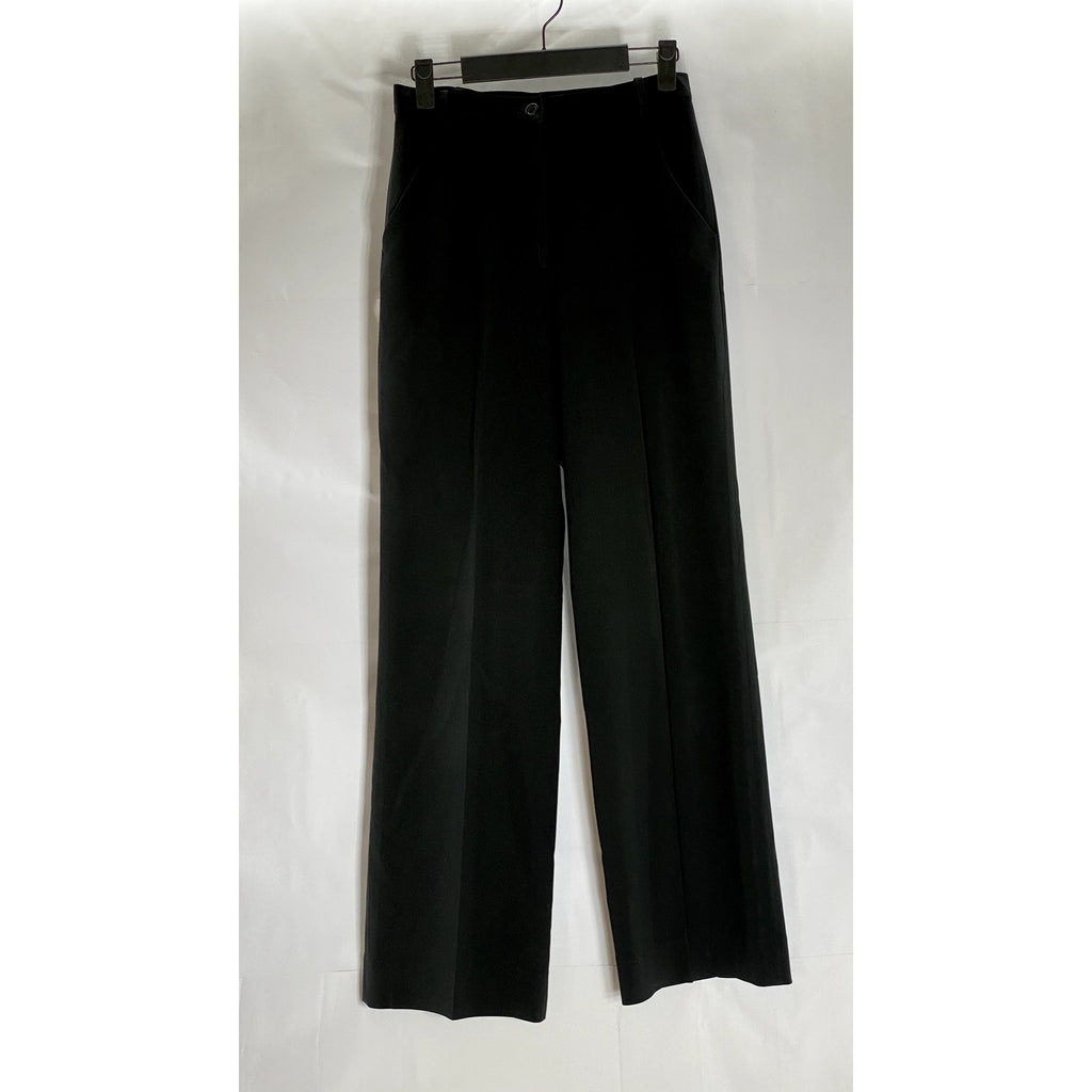 A MOVEABLE FEAST Women's Black Solid Wide-Leg Straight Pant SZ 2