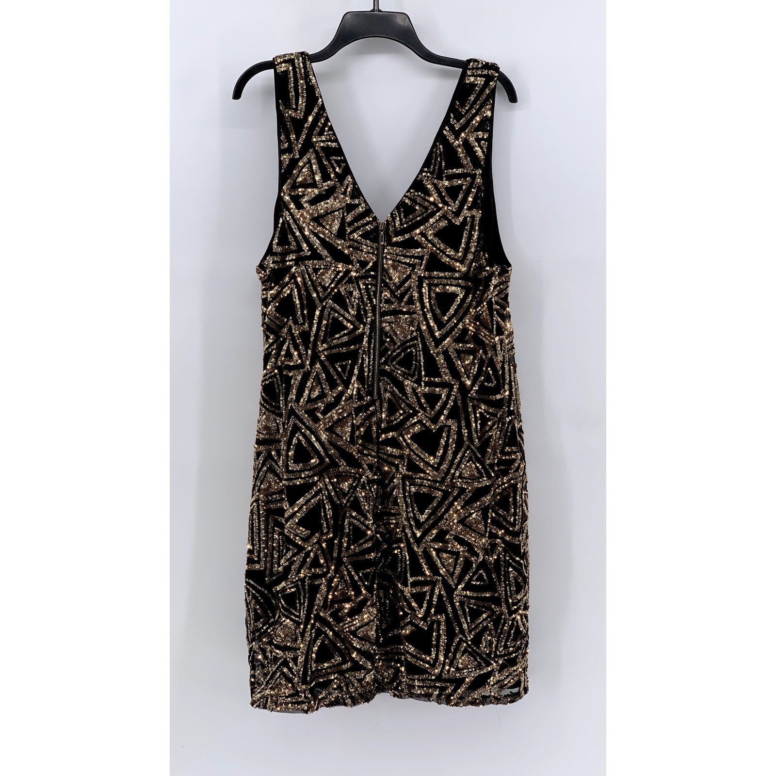 FOREVER 21 Women's Plus Black-Gold Sequin V-Neck Dress SZ 3X