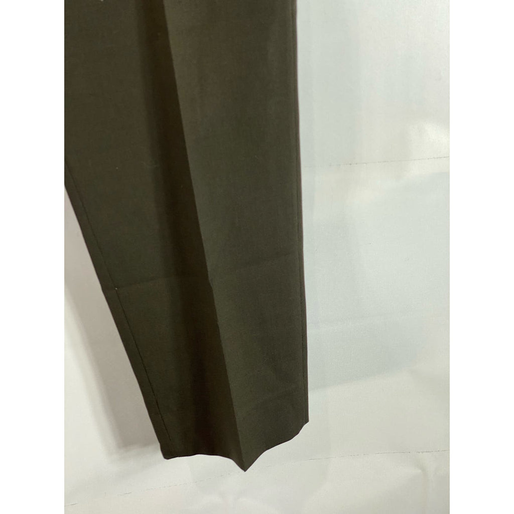 LAUREN RALPH LAUREN Men's Brown Wool Total Comfort Flat Front Pants SZ 38X32