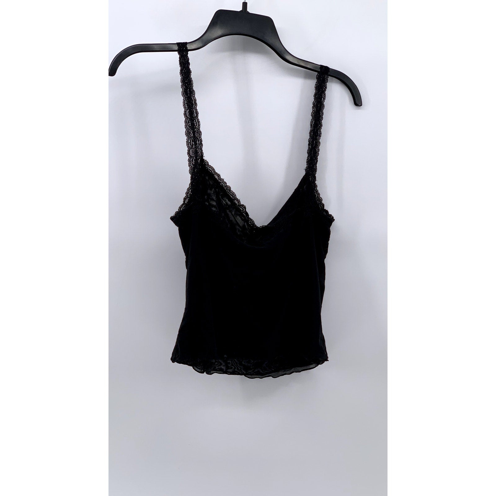 BRANDY MELVILLE Women's Black Lace-Trim Camisole Top SZ OS