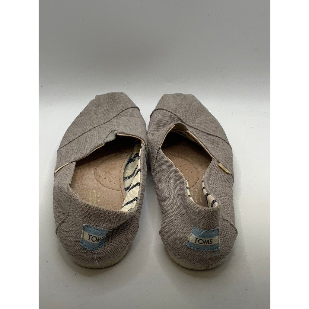 TOMS Women's Gray Classic Slip-On Flats SZ 7