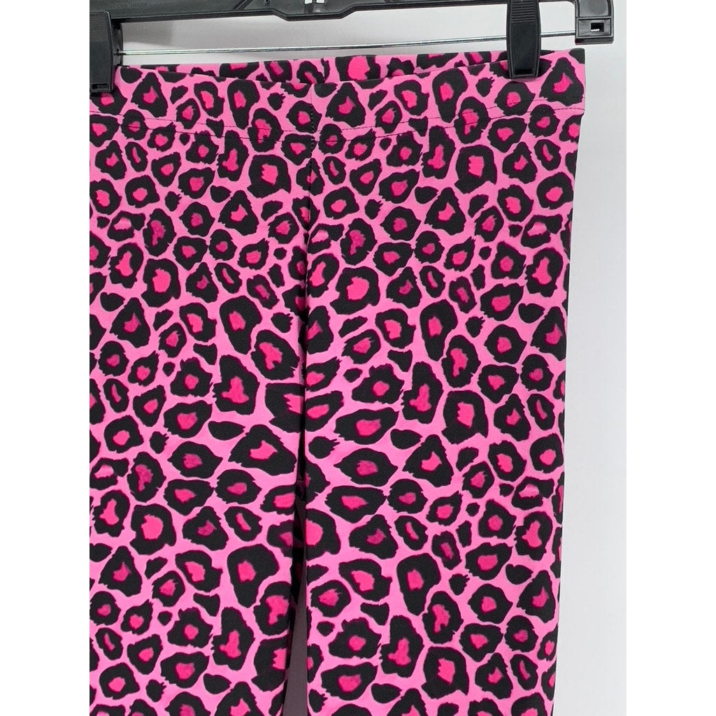 ART OF WHERE Women's Pink-Black Printed Ankle Leggings SZ S