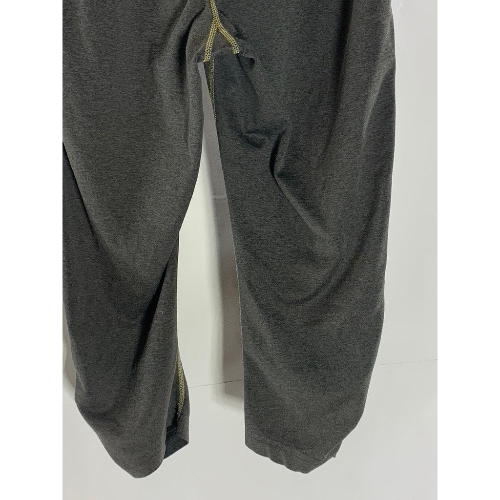 UNBRANDED Women's Navy/Tan Elastic Waist Pull-On Ruched Hem Crop Sweatpants SZ S
