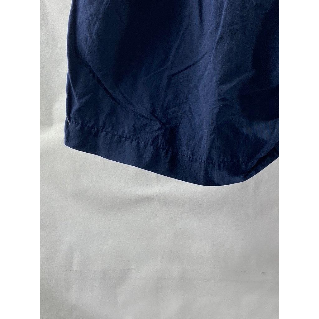 UNIQLO Boy's Navy Blue Lined Drawstring Waist Swim Trunks SZ M