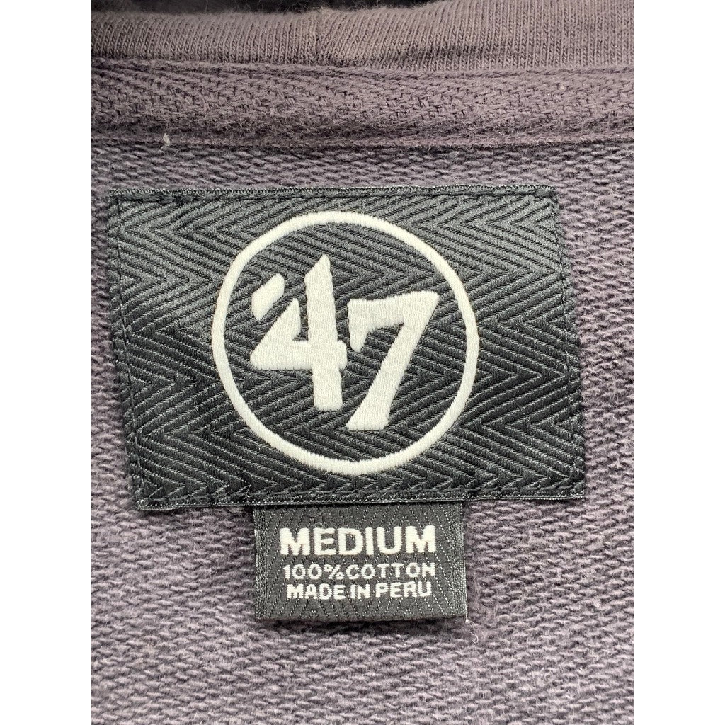 47' BRAND Men's Gray Michigan Patch Logo Long Sleeve Pullover Hoodie SZ M