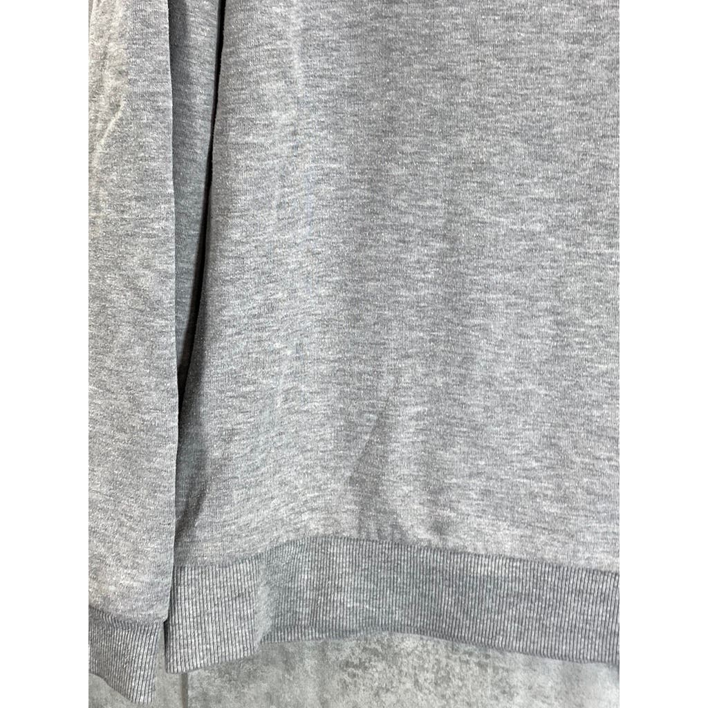 ASOS DESIGN Men's Gray Heather Quarter-Zip Pullover Sweater SZ L