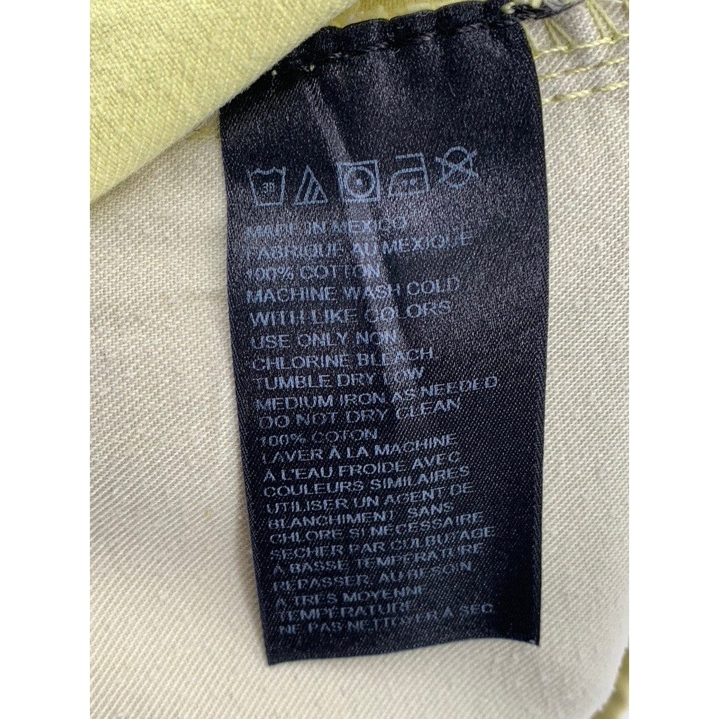 BDG Urban Outfitters Women's Yellow Denim Relaxed-Fit Drawstring Shorts SZ M