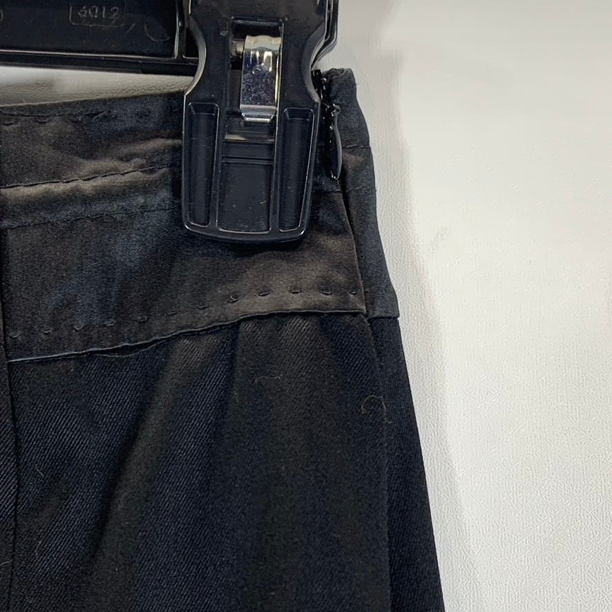 LES COPAINS Women's Black Wool Straight Midi Pencil Skirt SZ 42 IT US S