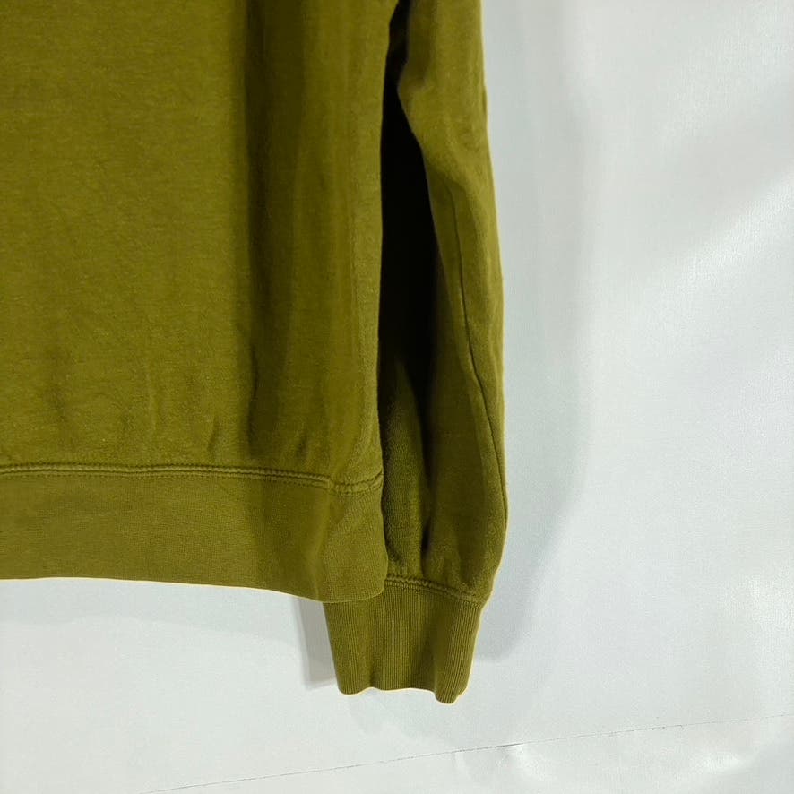 NIKE Women’s Olive Green Funnel Neck Club Fleece Pullover Sweater SZ M