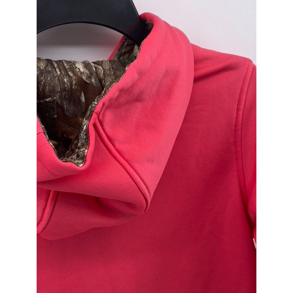 UNDER ARMOUR Women's Neon Pink Semi-Fitted Storm Caliber Hoodie SZ S