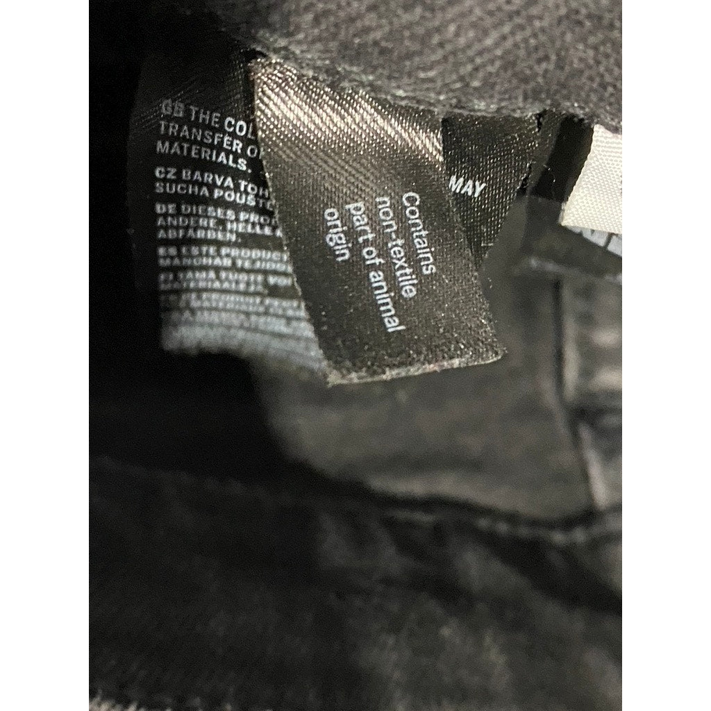 MTWTFSS WEEKDAY Women's Way Black Skinny-Fit Raw-Hem Denim Jeans SZ 28X30