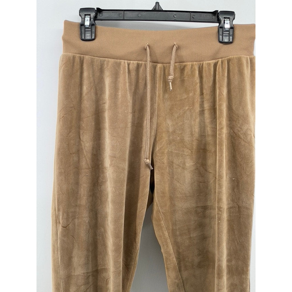 ROMA CONCEPTS By ROSEE Women's Brown Faux Suede Drawstring Sweatpants SZ L