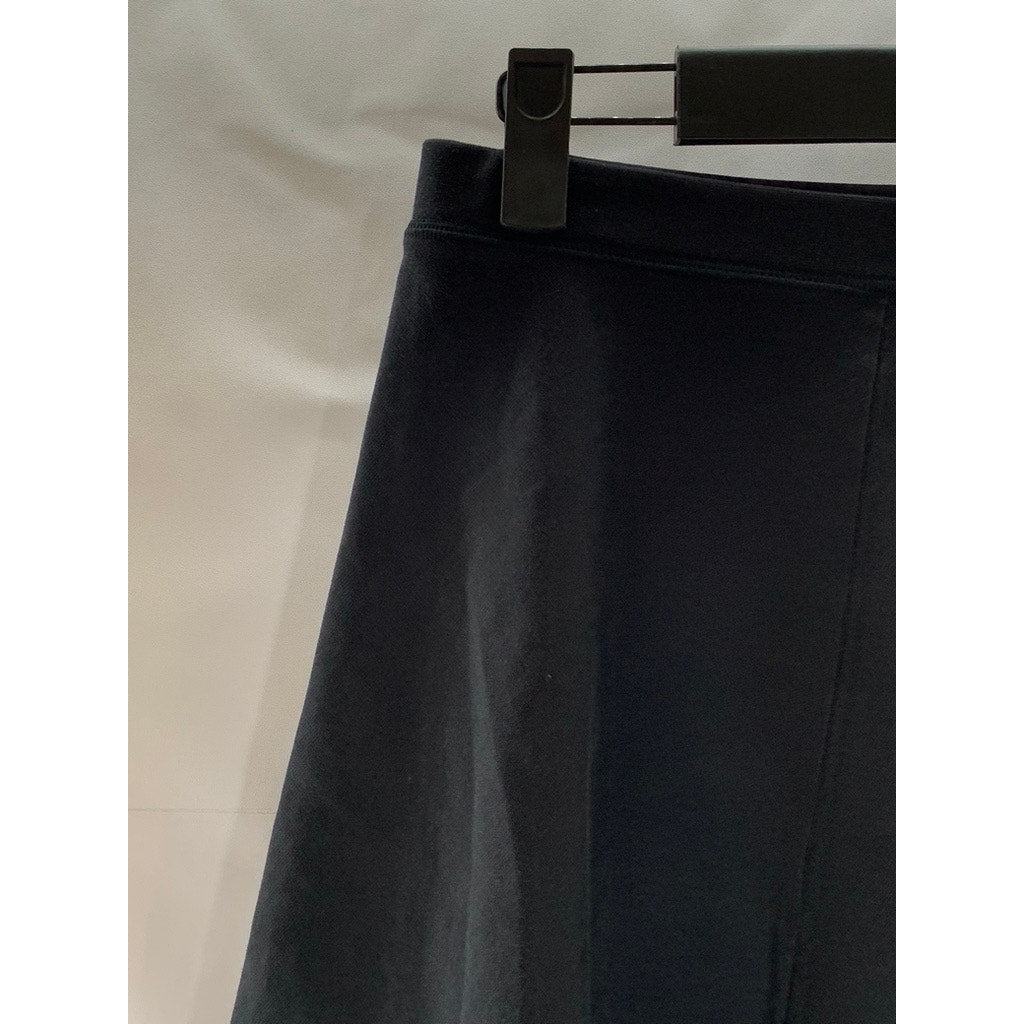 UNIQLO Women's Black Solid Pull-On A-Line Mini Skirt SZ M