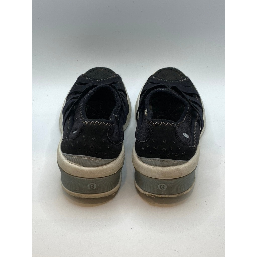 BZEES Women's Black Strappy Slip-On Open-Toe Resort Walking Sandals SZ 6.5