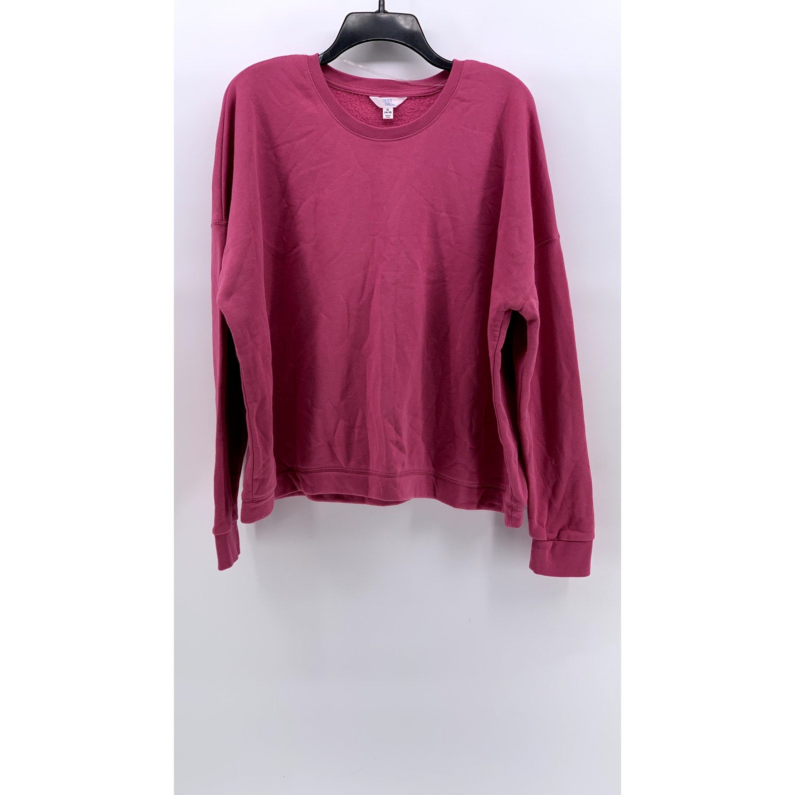 TIME & TRU Women's Pink Crewneck Long Sleeve Sweatshirt SZ XL