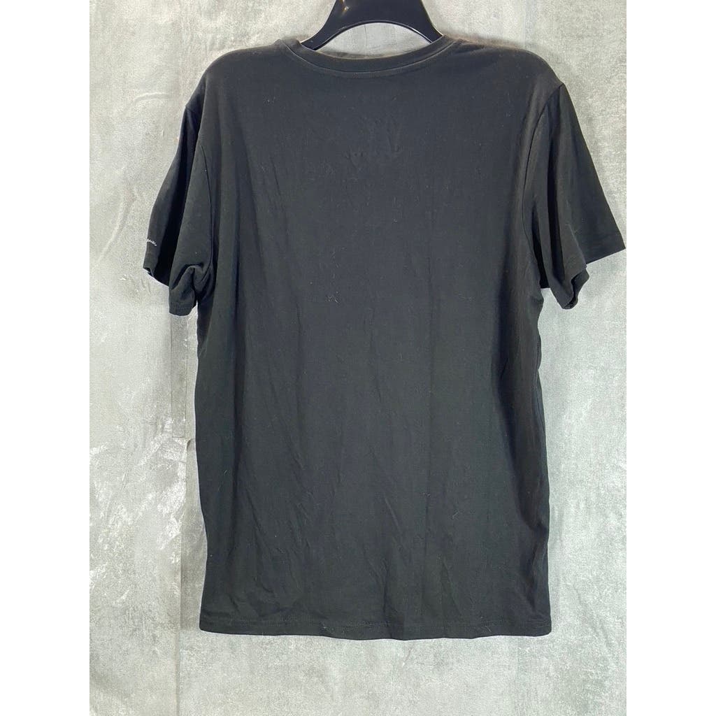 EDDIE BAUER Men's Black Solid Basic Crewneck Short Sleeve T-Shirt SZ L
