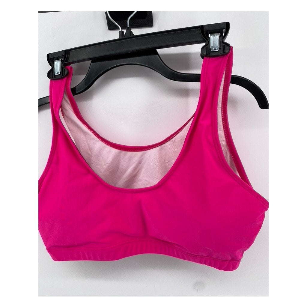 SHEIN Women's Plus Fuchsia Scoop-Neck Padded Swim Top SZ 0XL