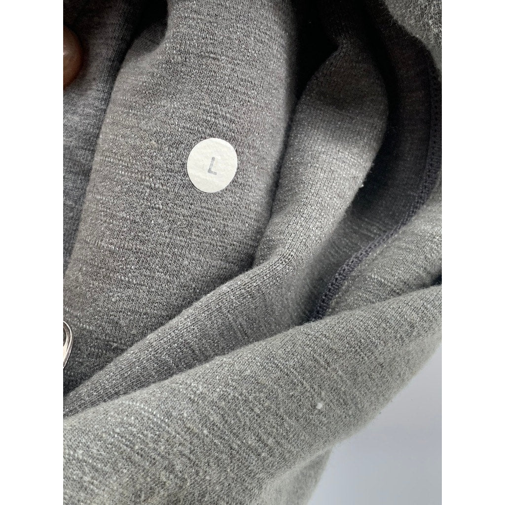 LULULEMON Men's Beige-Gray Sherpa Pyle Stand Collar Long Sleeve Sweater SZ L