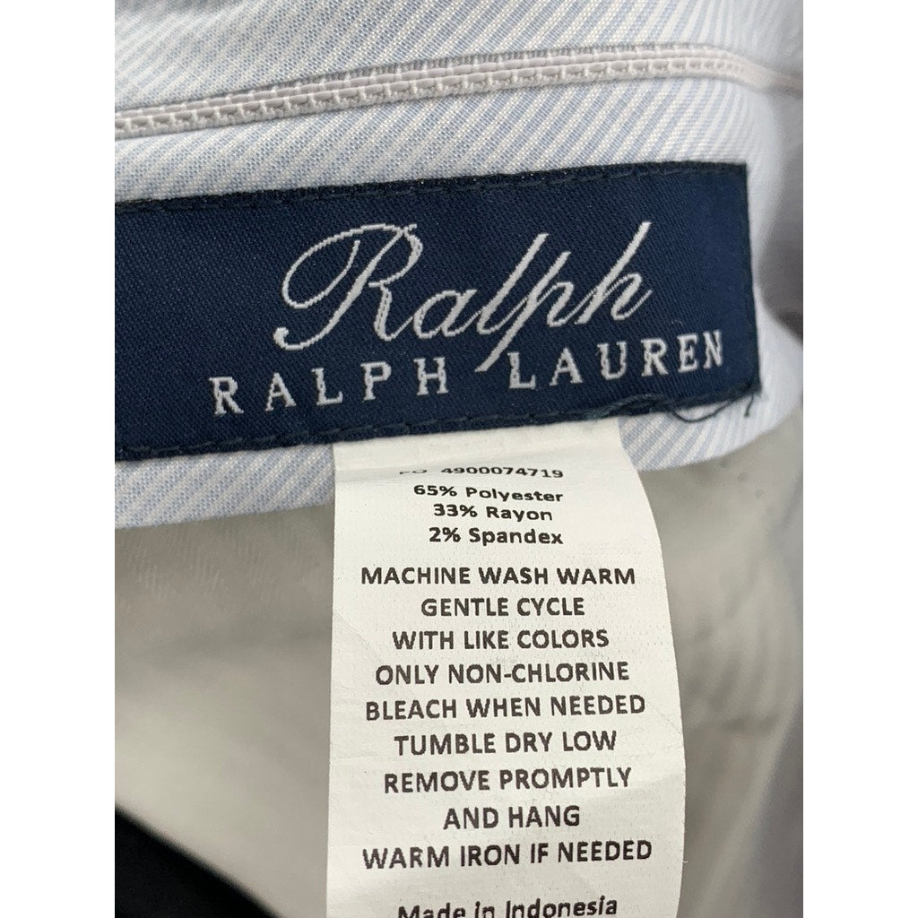 RALPH RALPH LAUREN Men's Black Windowpane Straight Leg Pant SZ 32X32