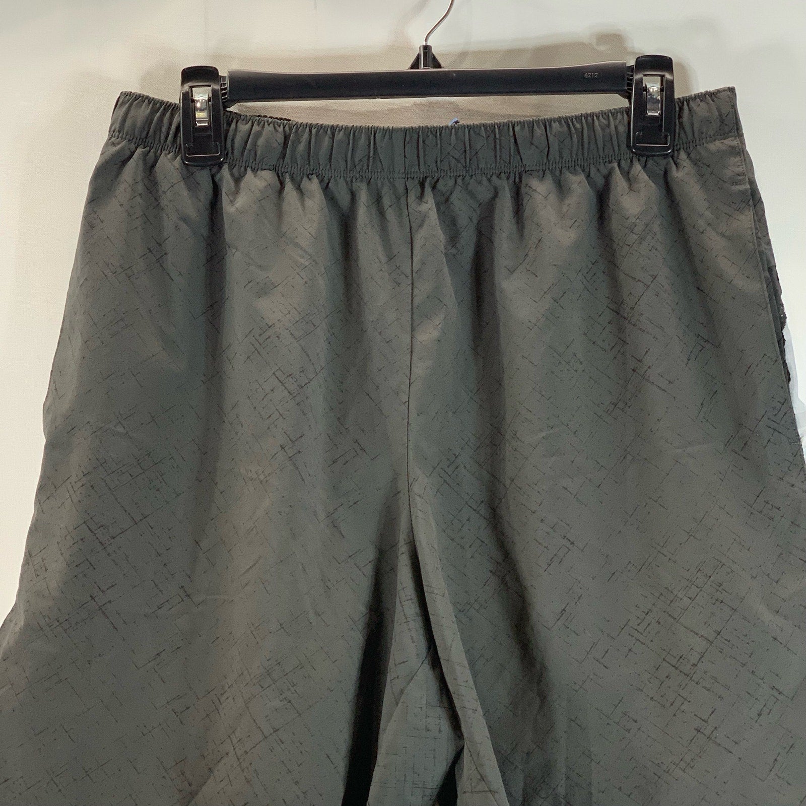 ASCIS Men's Charcoal/Gray Elastic Waist Pull-On Active Track Shorts SZ M
