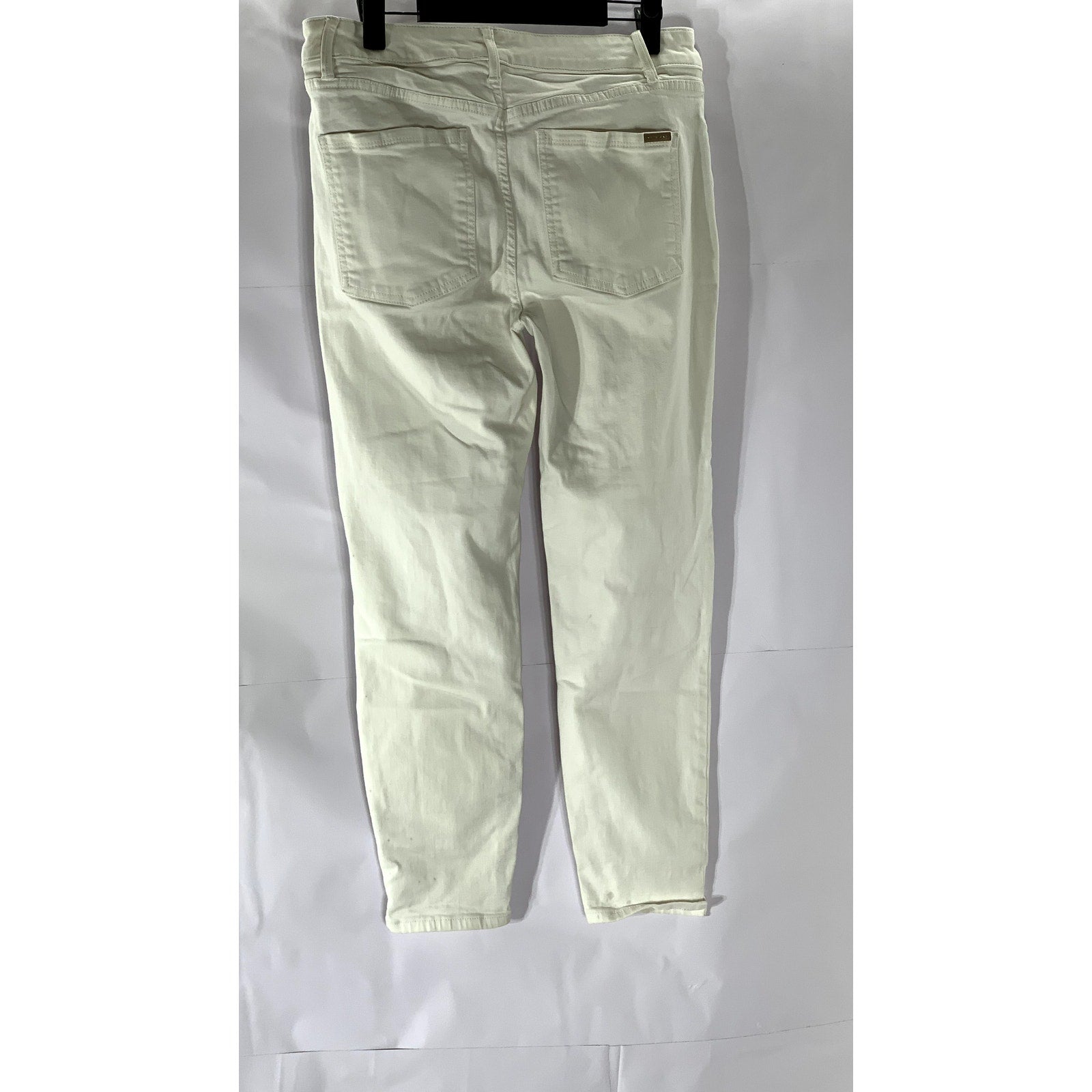 WHITE HOUSE BLACK MARKET Women's White High-Rise The Skinny Cropped Jean SZ 8