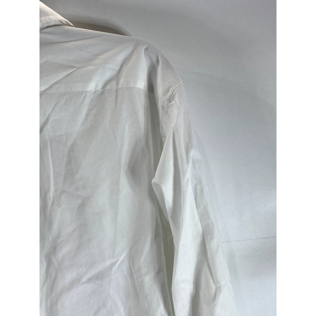 CLUB ROOM Men's Solid White Regular-Fit Button-Up Long Sleeve Shirt SZ
