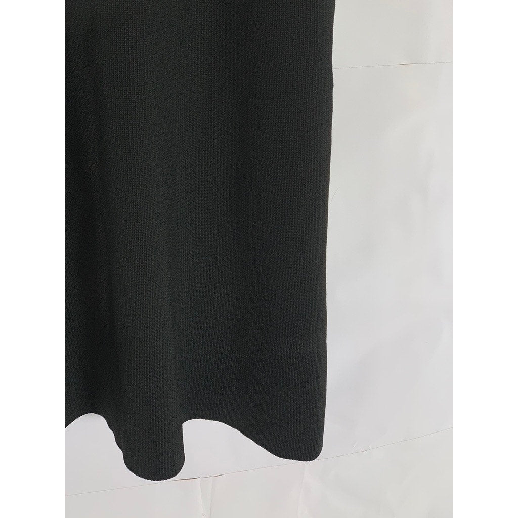 MANGO Women's Black Knit Mock-Neck Sleeveless Pullover Mini Dress SZ S