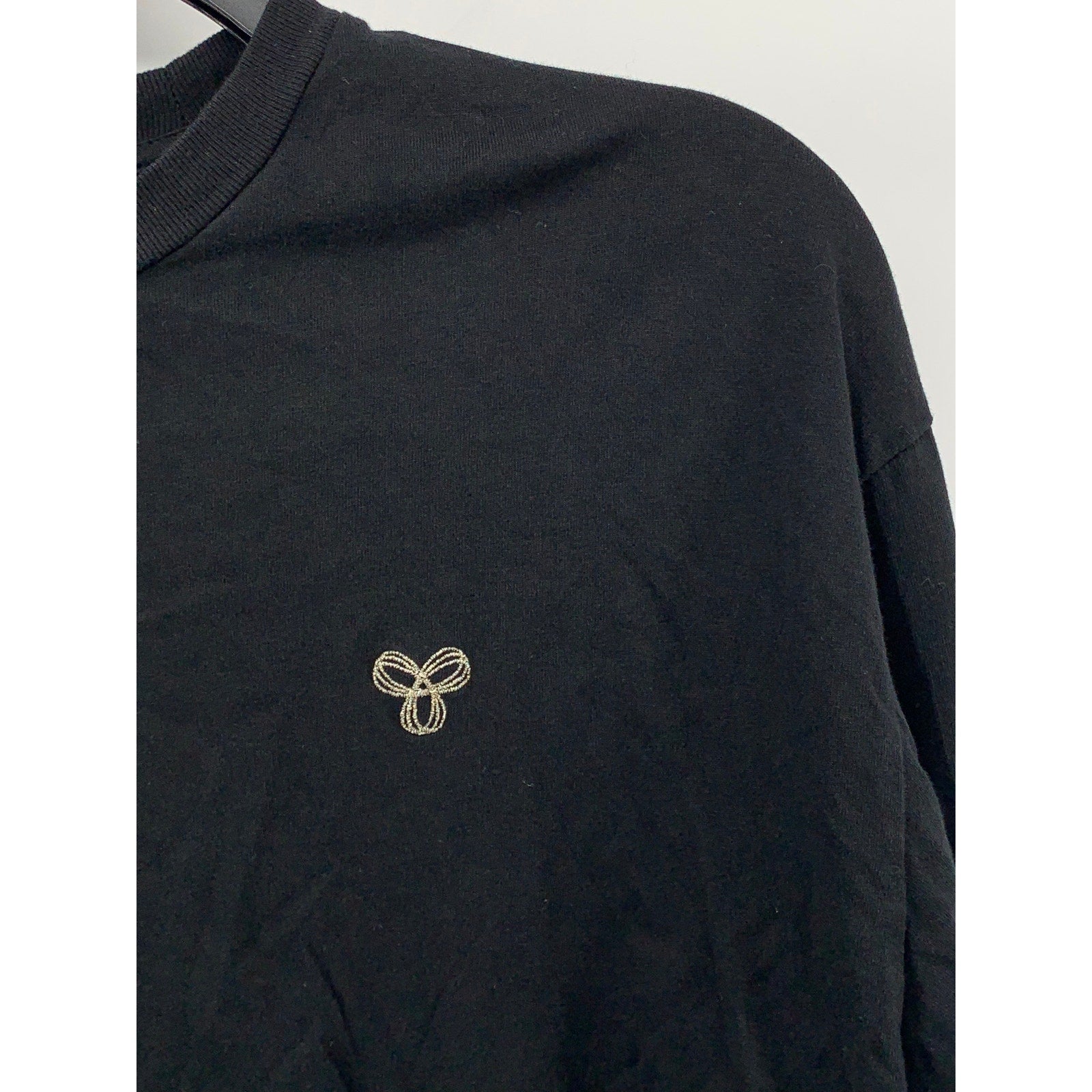 TNA Women's Black Crewneck Embroidered Logo Casual Pullover Sweatshirt SZ M