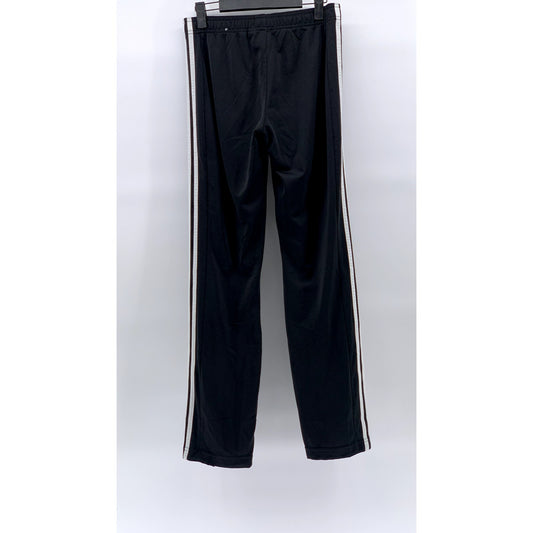 ADIDAS Women's Black-White Classic Pull-On Relaxed-Fit Track Pants SZ S