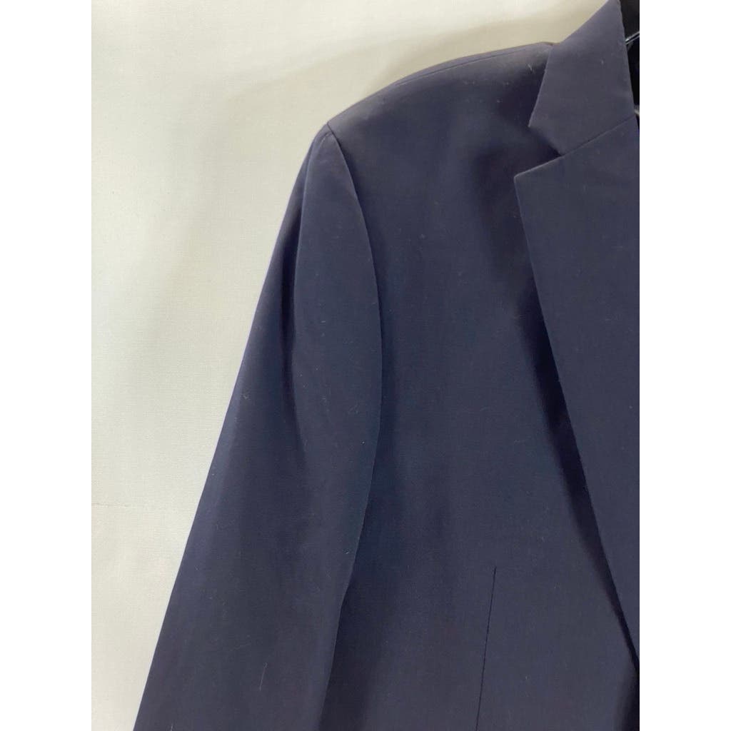 LAUREN RALPH LAUREN Men's Long Navy Classic-Fit Gold Two-Button Blazer SZ 42L