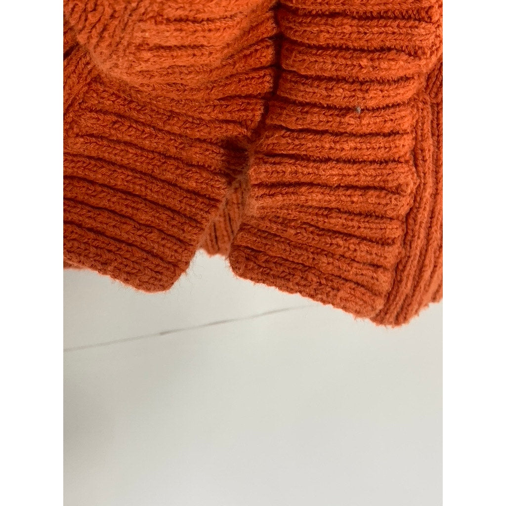 MADEWELL Women's Orange Rowe Button-Front Knit Sweater Tank Top SZ M