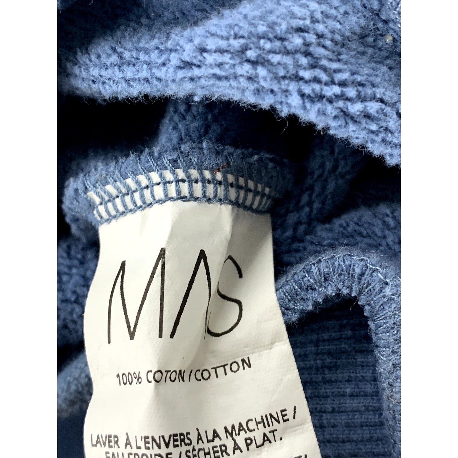 MAS MONTREAL Women's Dark Blue Solid Crewneck Pullover Sweater SZ S