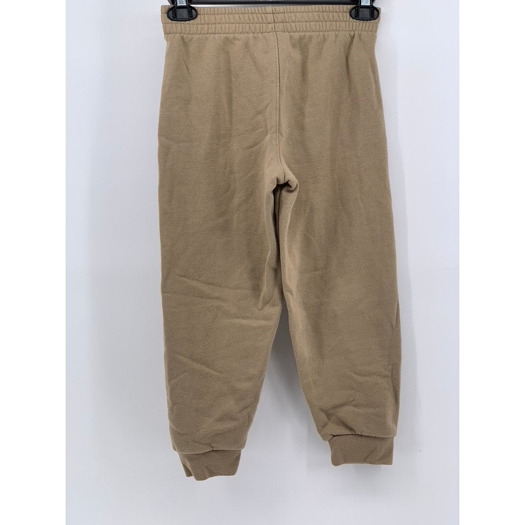 NIKE Kids' Beige Swoosh Logo Sweatpants SZ 6-7Y