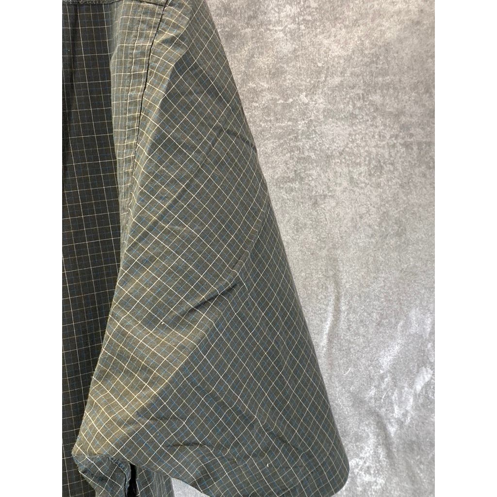 BROOKS BROTHERS Men's Olive Green Button-Up Short Sleeve Shirt SZ M