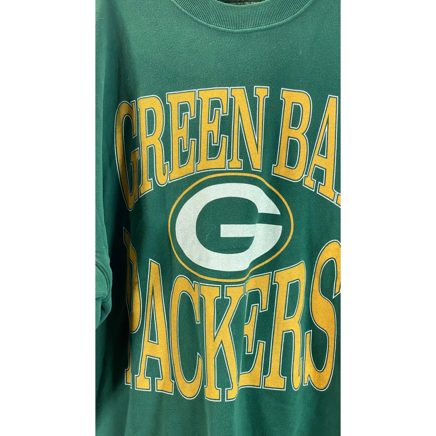 NFL TEAM APPAREL Men's Green Large Logo Green Bay Packers Sweatshirt SZ XL