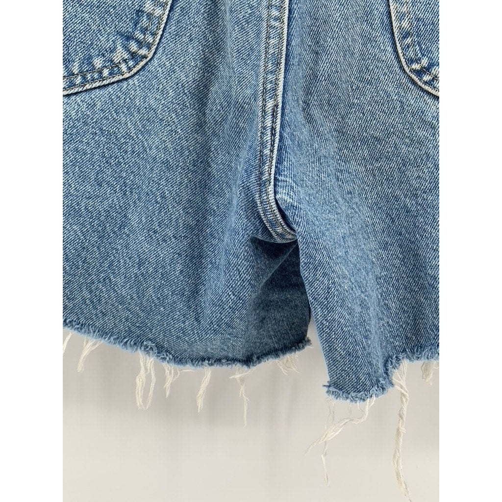 LEE Women's Blue Denim Vintage Distressed Cut-Off Shorts SZ 33