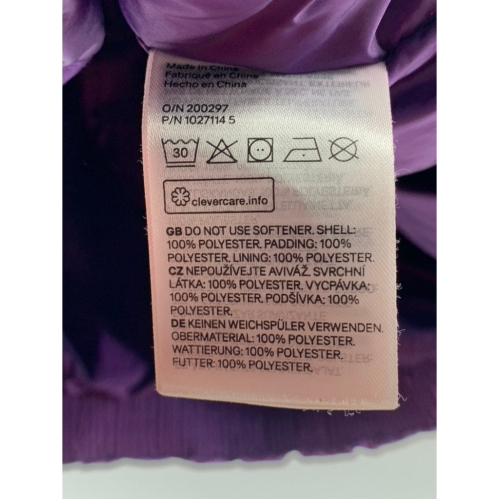 H&M Women's Dark Purple Zip-Up Windbreaker Jacket SZ L