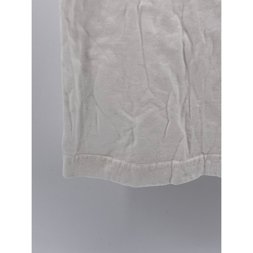 STEDMAN COLLECTION Men's White-Pink Crewneck Short Sleeve Casual T-Shirt SZ S