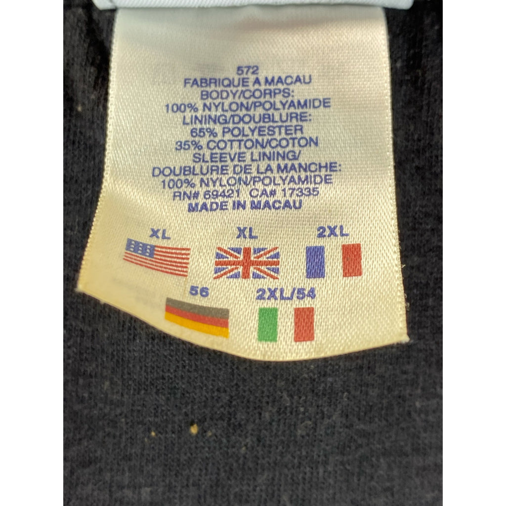 REEBOK Men's Red/Black Vintage Stand Collar Zip-Up Windbreaker Jacket SZ XL