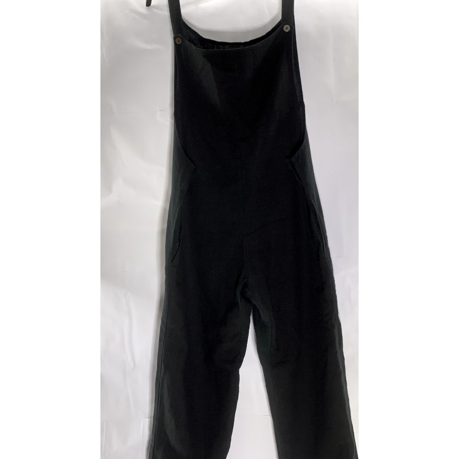 KAYA WEAR Women's Black Lightweight Button Strap Straight-Neck Overall SZ M/L
