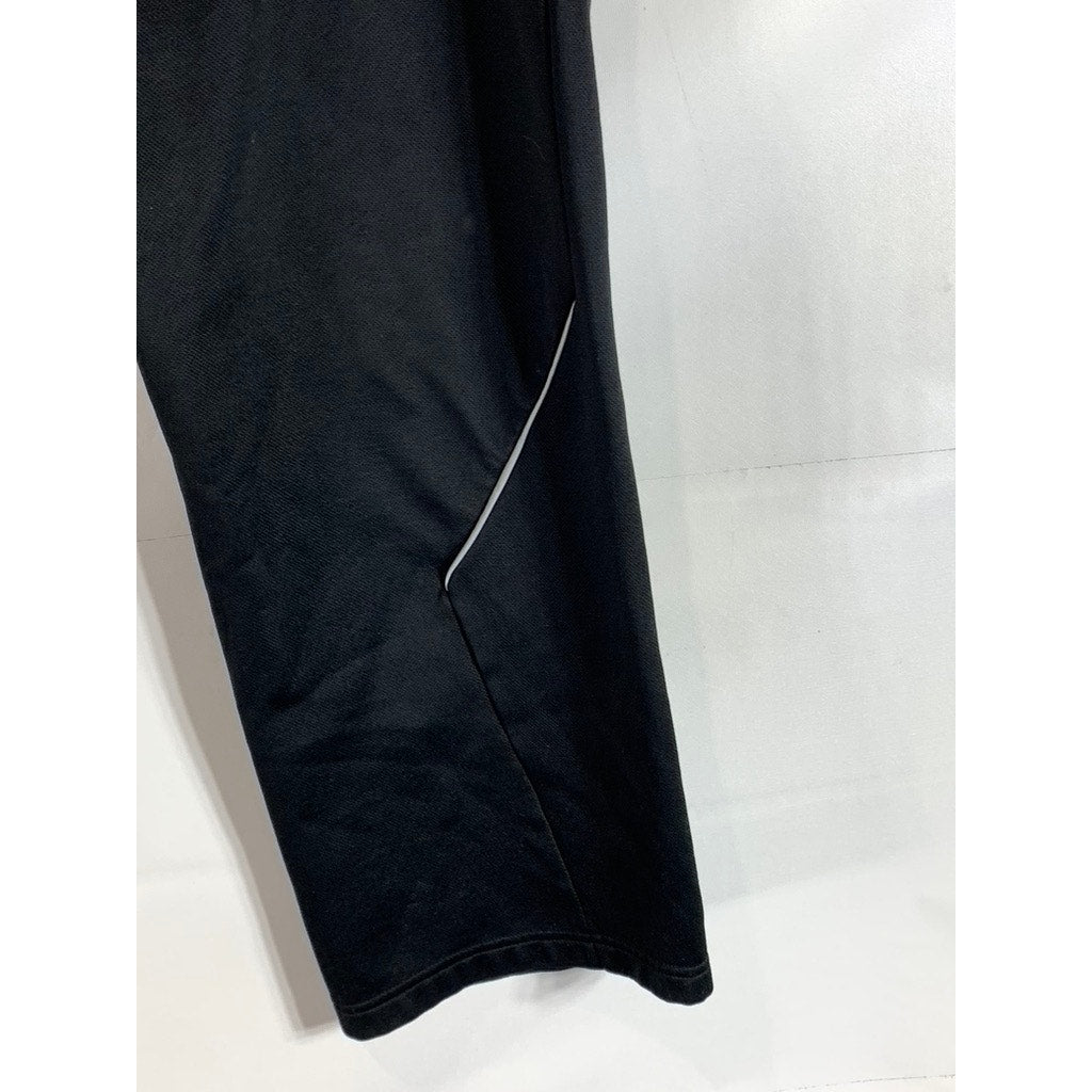 ADIDAS Men's Black/White Elastic Drawstring Waist Pull-On Track Pants SZ XL