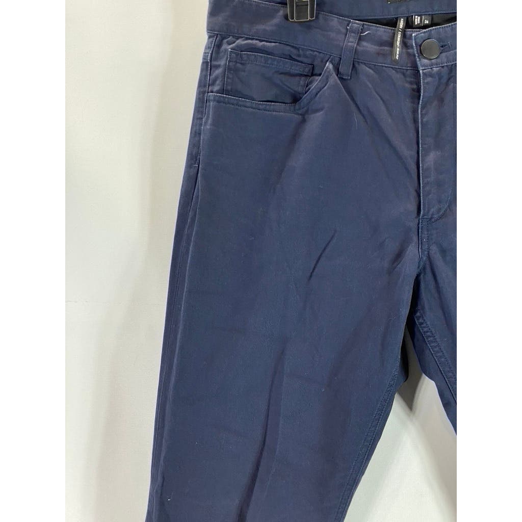 THEORY Men's Navy Haydin Slim-Straight Fit Five-Pocket Pants SZ 34